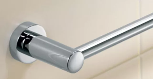 Single Towel Rail Bar 76cm Polished Chrome