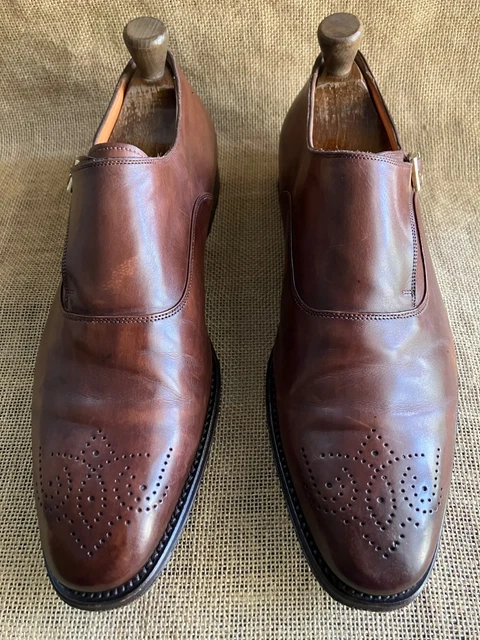 Chaussures Oxford Santoni En Cuir Noir - Pointure UK 9.5 (EU 43.5) - Occasion Très Bon état