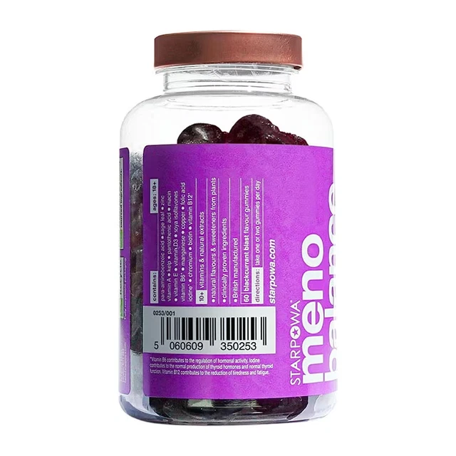 STARPOWA MENO BALANCE Menobalance Menopause Vegan 60 Gummies 30 Day