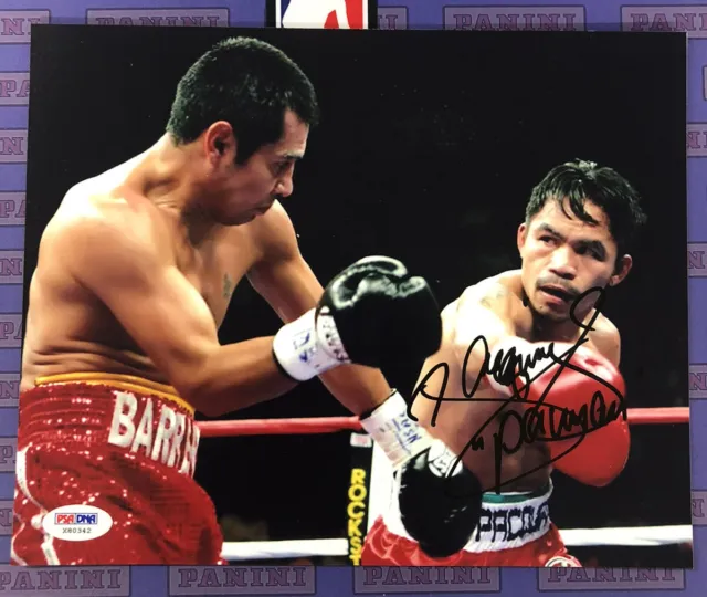 Manny Pacquiao Signed Autographed 8X10 Photograph “Pacman” Psa/Dna Coa Authentic