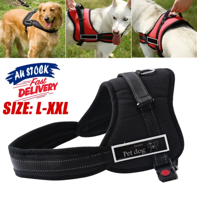Control Comfy Pulling Harness Support Training Pet Pitbull Large Dog Adjustable