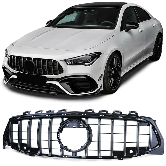 Sport Kühlergrill Schwarz Glanz Chrom passt für Mercedes CLA C118 / X118 2019-
