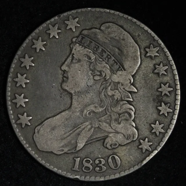 1830 Capped Bust Silver Half Dollar CHOICE VF E234 ULF