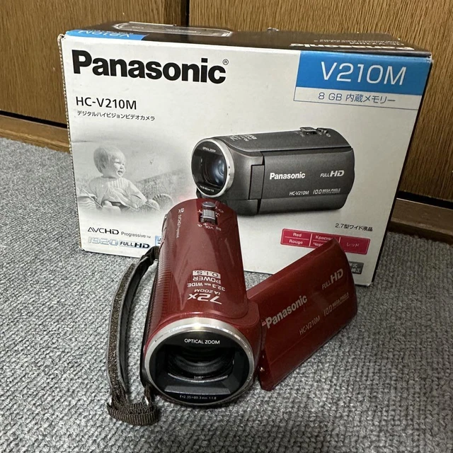 Panasonic HC-V210M ビデオカメラ レッドカラー Panasonic ビデオ