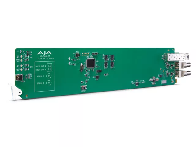 AJA OG-FIDO-2T-MM openGear 2-Channel 3G-SDI to Multi-Mode LC Fiber Transmitter