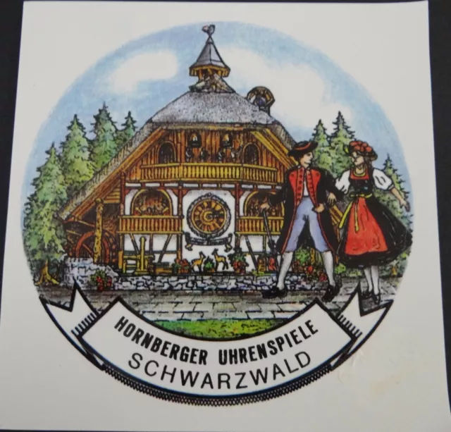 Souvenir-Aufkleber Hornberger Uhrenspiele Niederwasser Schwarzwald Cuckoo Clock