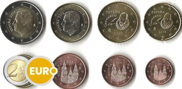 Série euro UNC Espagne 2015 1 cent à 2 euros