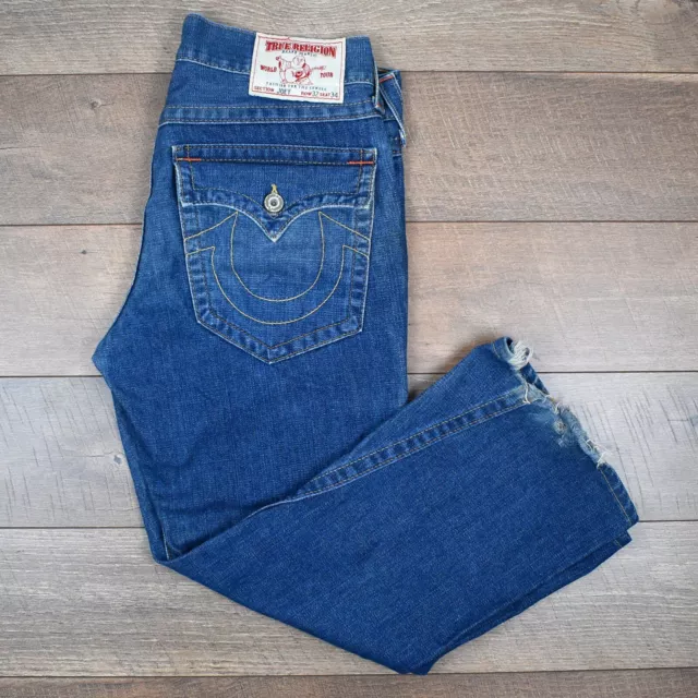 True Religion Joey Jeans - 32x26 Men's Blue Twisted Flare Boot (24-870OBRBTE)