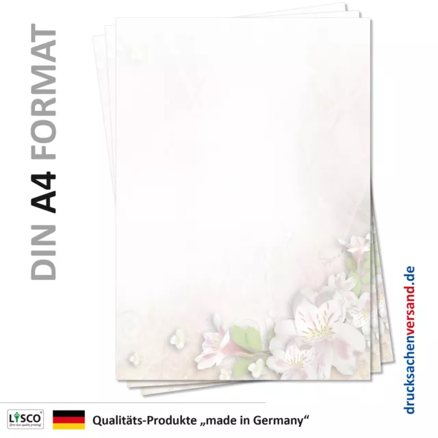 100 Blatt Motivpapier-5093 DIN A4 Sommerblüten Briefpapier