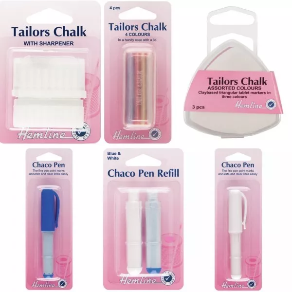 Hemline Tailors Chalk Dressmaking Sewing Clay Based Chaco Pen Triangle Dress