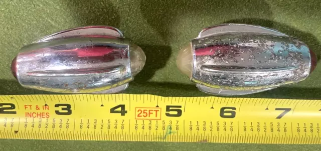 Vintage Lighted Fender Marker Lights Bullet Torpedo Bomb Rocket Jeweled Chrome Vintage Lighted Fender Marker Lights Bullet Torpedo Bomb Rocket Jeweled Chrome
