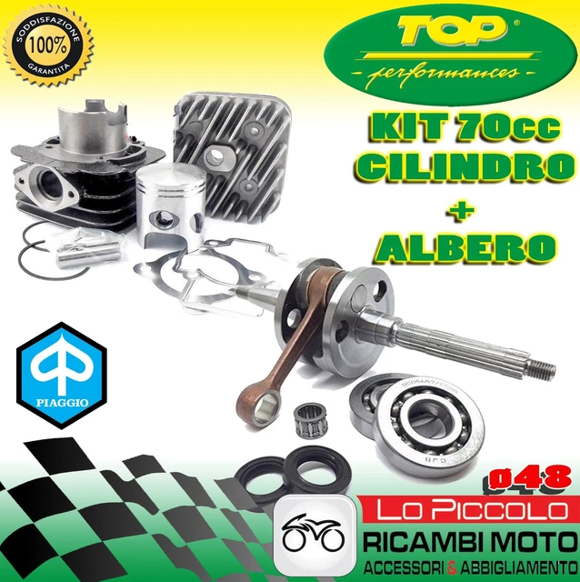 KT00086 GRUPPO TERMICO DR EVO 70CC D.48 PIAGGIO ZIP 50 2T 2000-> SP.12 GHISA