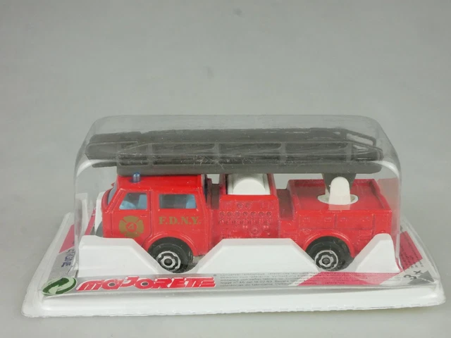 MAJORETTE 1/47 CAMION Pompier nacelle incendie Vintage fire dept New