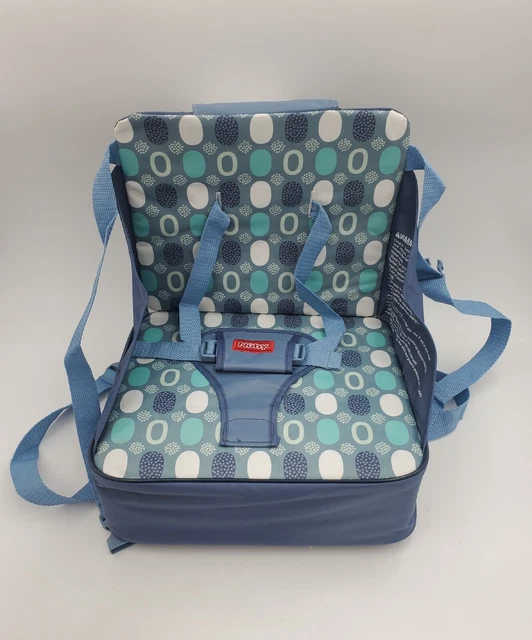 Nuby Easy Go Safety Lightweight High Chair Booster Seat, Great for Travel, Blue