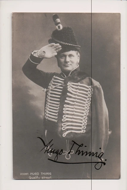 HANDSIGNIERTE POSTKARTE HUGO Thimig Actor & Director Of The Burgtheater