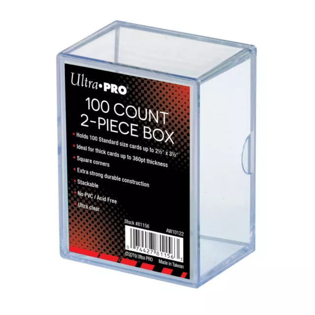 NEW 5-PACK Ultra Pro 100 Count 2-Piece Card Storage Box Case Sports Gaming MTG 2