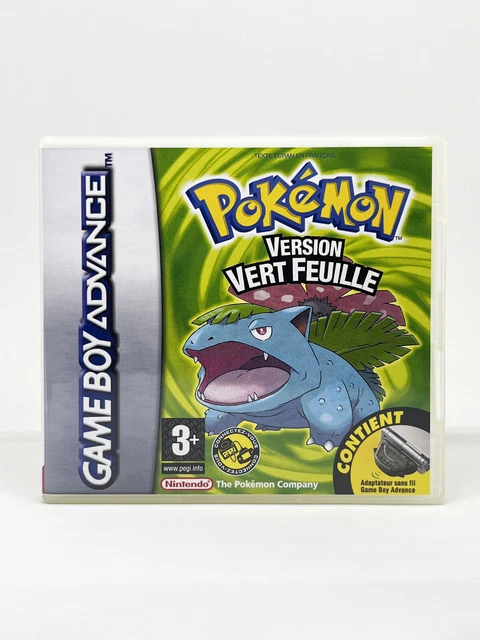 Pokémon Version Vert Feuille – Game Boy Advance, Boîte Et Notice, Authentique