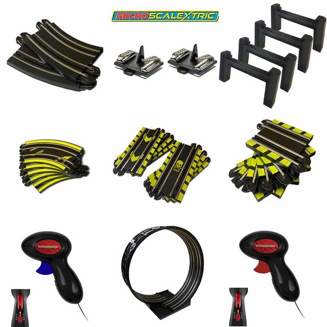 MICRO SCALEXTRIC Track Extension Pack, Straights, Bends, Loops, Bridges, Spares