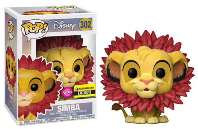 Funko POP! Disney ~ SIMBA w/LEAF MANE FLOCKED EXCLUSIVE ~ Lion King