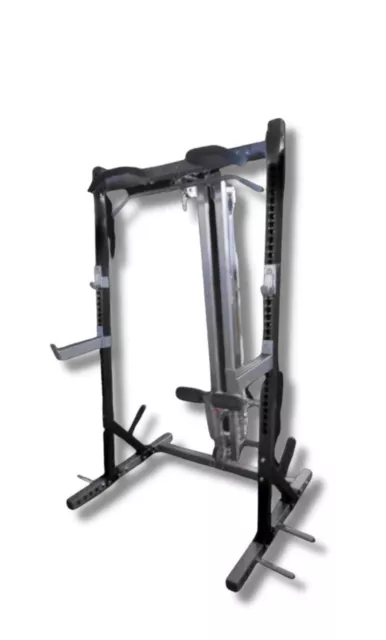 PICK UP ONLY Muscle Motion Half Rack With High Low Pulley Suspension Trainer Gym