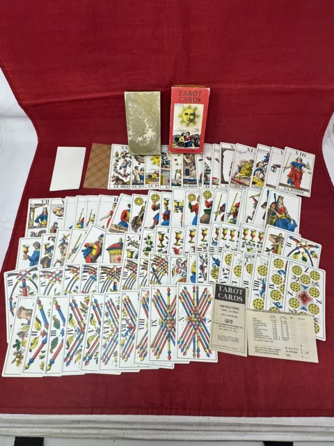 1971 TAROT CARDS 78 Cards & Instructions AG MULLER Switzerland Complete 1JJ Deck