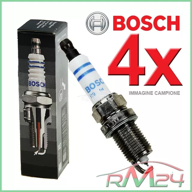 4x BOSCH CANDELA ACCENSIONE DOPPIO PLATINO FR7KPP332 PER BMW X3 E83 Z4 E85 2.0 i