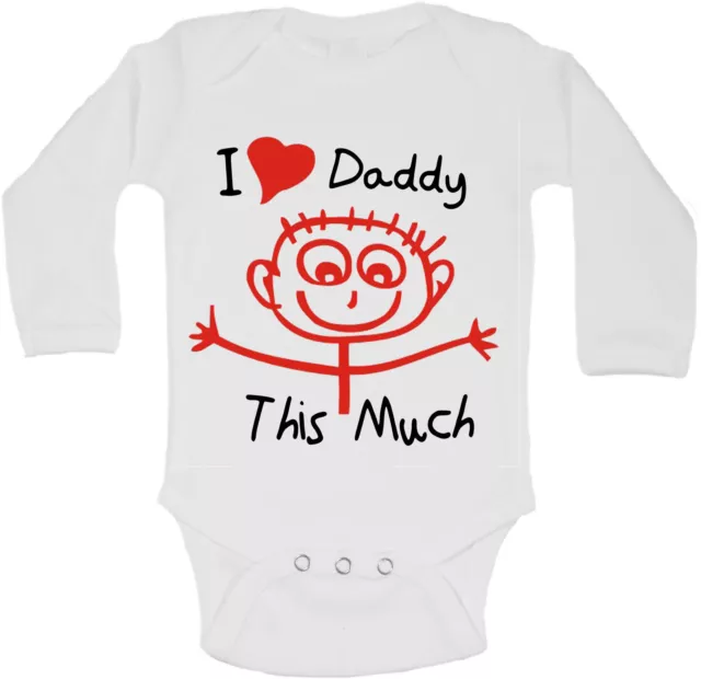 I Love Daddy This Molto Personalizzati Manica Lunga Bambino Body Body Bebè