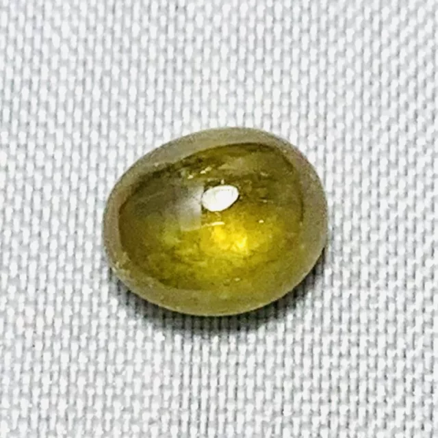 Echter Gelber Ovaler Titanit Sphen Cabochon 1.48ct 7x6mm - SELTEN!