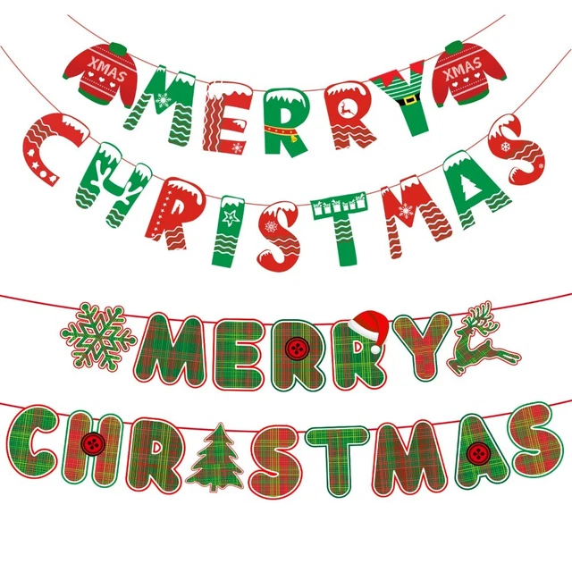 Banners colgantes Banners de Navidad Banderas colgantes de papel Banners