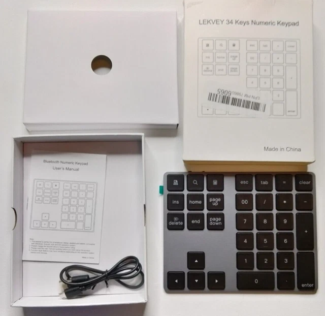 WIRELESS BLUETOOTH 34 Keys Numeric Keypad Number Pad Keyboard For Apple