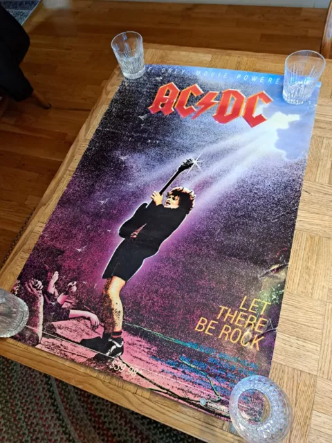 LET THERE BE ROCK Original  AC/DC ANGUS YOUNG video poster RARE