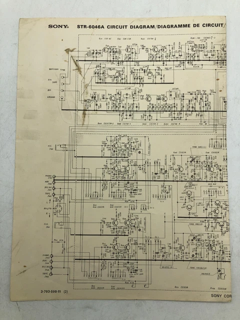 SONY STR-6046A CIRCUIT Diagram Schematic $12.99 - PicClick CA