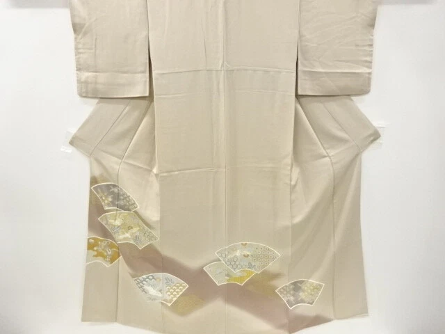 6419023: Japanese Kimono / Vintage Iro-Tomesode / Embroidery / Cranes & Treasure