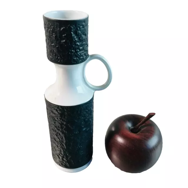 Royal KPM VASE Bisquit Porzellan 60er 70er matt 19 cm Nr. 609/0 schwarz