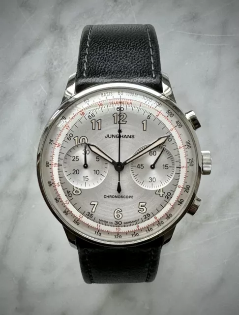 Junghans Meister Telemeter Chronoscope Chronograph Stahl Kal. J880.3 Automatik