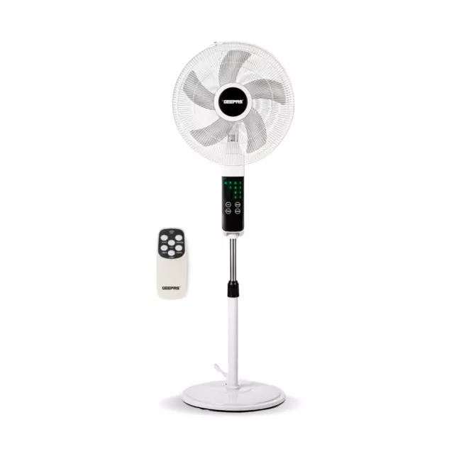 16 Inch Electric Oscillating Pedestal Fan Air Cooling w/h Remote Control Timer
