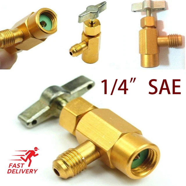 UK 1/4& R134A Bottle Opener Adapter Air Conditioning Refrigerant Can
