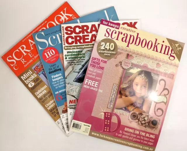SCRAPBOOKING Magazines - Bundle of 4 - Creations - No 27 40 72 Creative Issue 39 3