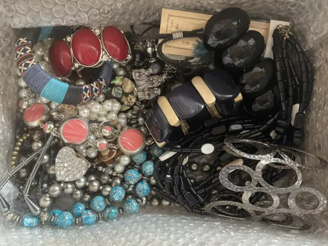 Costume Jewelry Mixed Lot Of 10 + Lbs For Wear Or Resale Misc Vintage Modern # 1