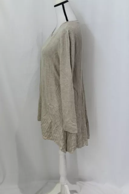 NWT Style & Co Womens Beige Cotton Blend High Low Hem Top Petite XL 3