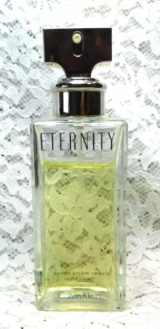 CALVIN KLEIN ETERNITY Eau De Parfum Spray 3.4 fl oz / 100 ml 80% Full ...
