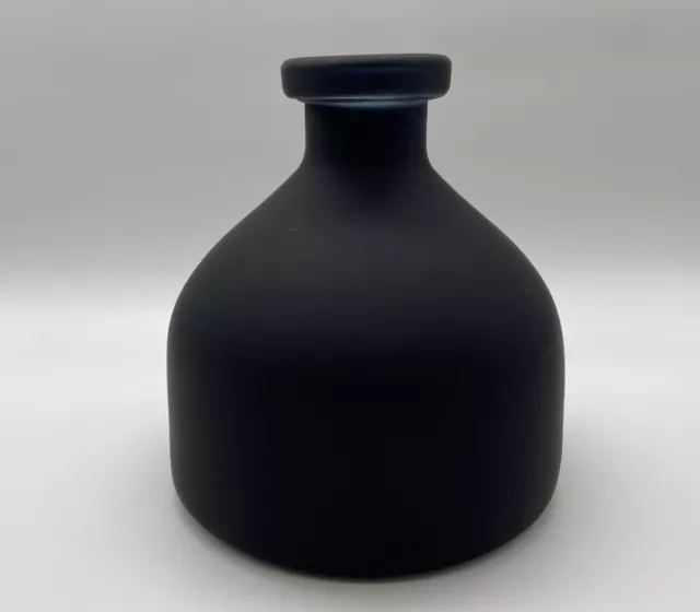 Vase Flasche Missy Deko  Modern Glas  Boden  Blumenvase Tischvase schwarz matt