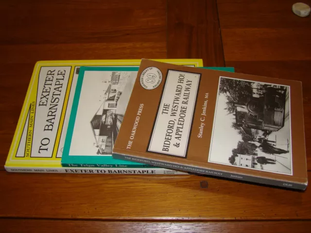 3 Books - Exeter Barnstaple Bideford Westward Ho Appledore Railway Teign Valley