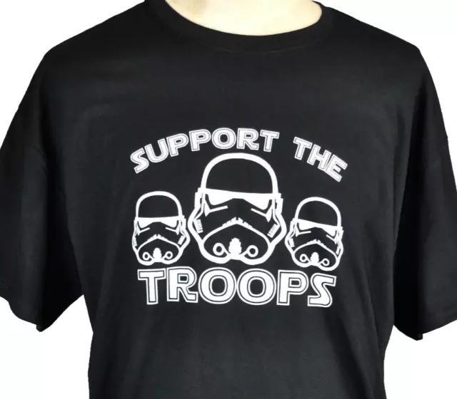 Star Wars Support The Troops Stormtrooper T-shirt sz XL Patriotism Empire Spoof