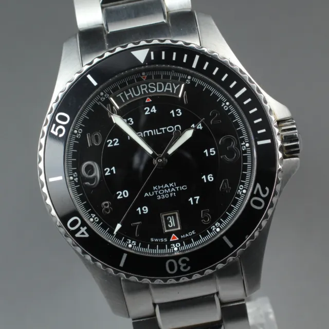 [Near MINT w/Box] Hamilton Khaki Scuba H645150 Day/Date Automatic Watch Men's