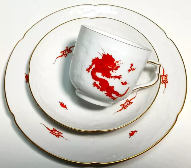 AK Kaiser Porzellan - Kaffeeservice für 6 Person,23-teilig -Rot Mingdrache Dekor 3