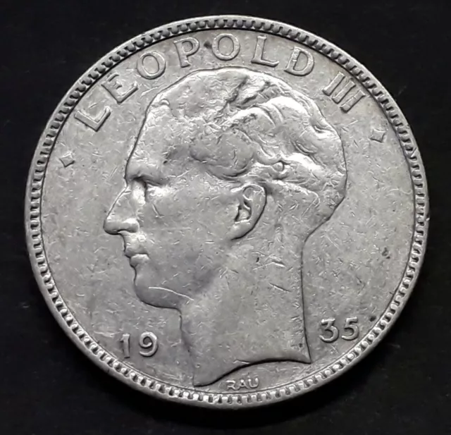 Belgique - 20 Francs 20 Frank - 1935 - Roi Leopold Iii - Argent