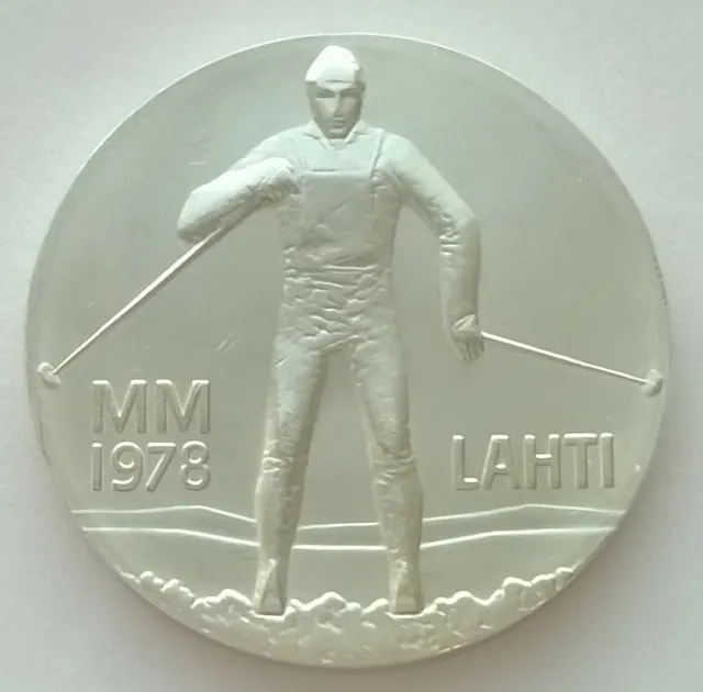 Finland 1978 25 Markkaa Silver Coin - Winter Games in Lahti - Ski Championships