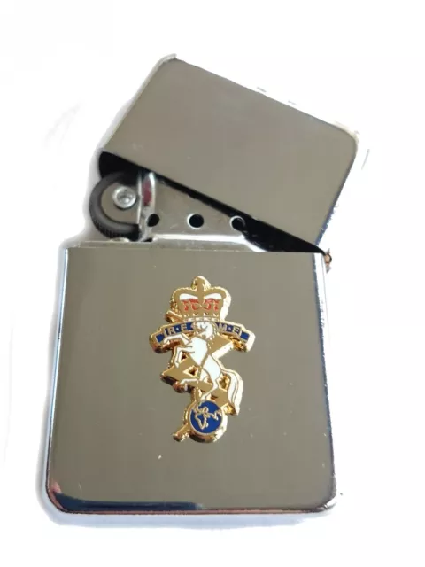 REME Chrome Plated Windproof Petrol Lighter in Gift Box