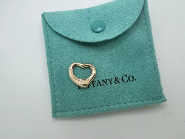 Tiffany & Co. Elsa Peretti 18k Rose Gold Open Heart Pendant Charm